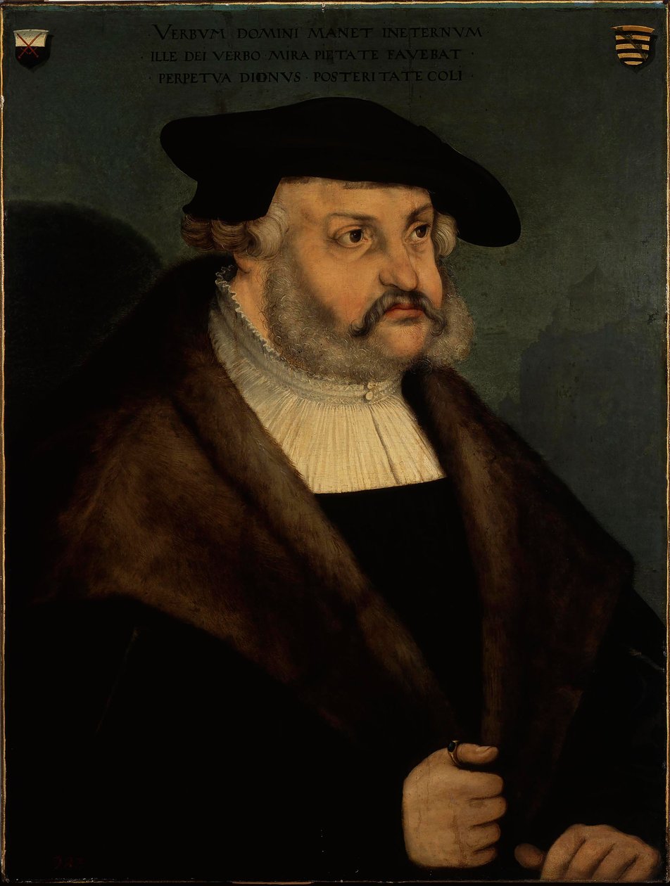 Portrét Fridricha III., saského kurfiřta 1463-1525. od Lucas Cranach the Elder