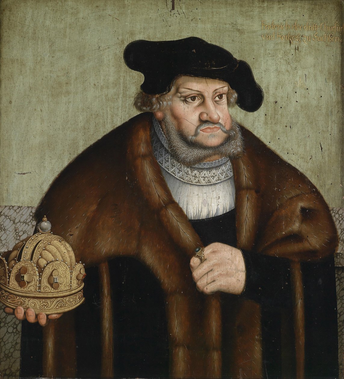 Portrét Fridricha III., saského kurfiřta 1463-1525 od Lucas Cranach the Elder