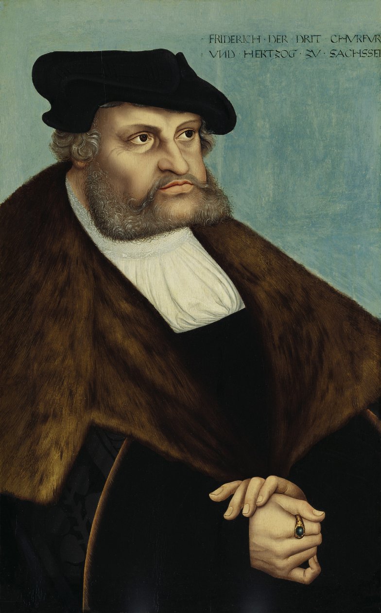 Portrét Fridricha III., saského kurfiřta 1463-1525 od Lucas Cranach the Elder