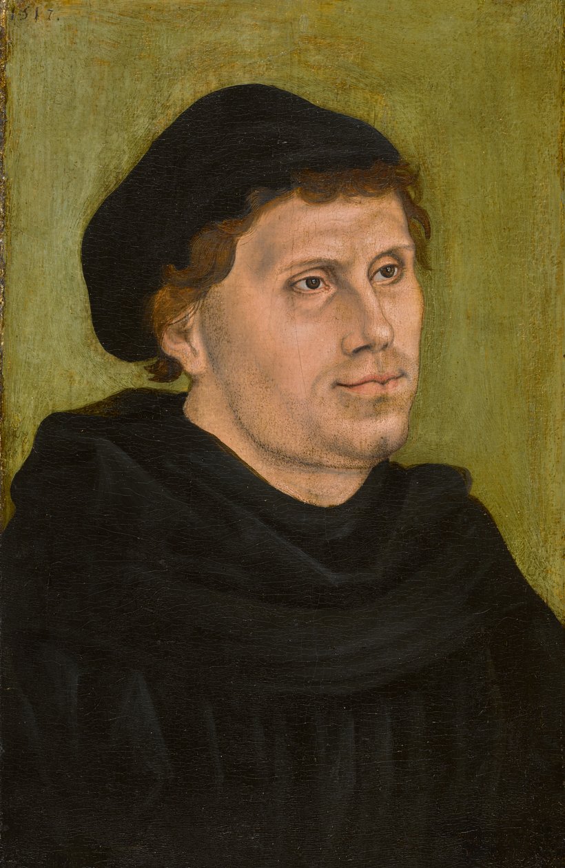 Portrét Martina Luthera 1483-1546, 1517. od Lucas Cranach the Elder
