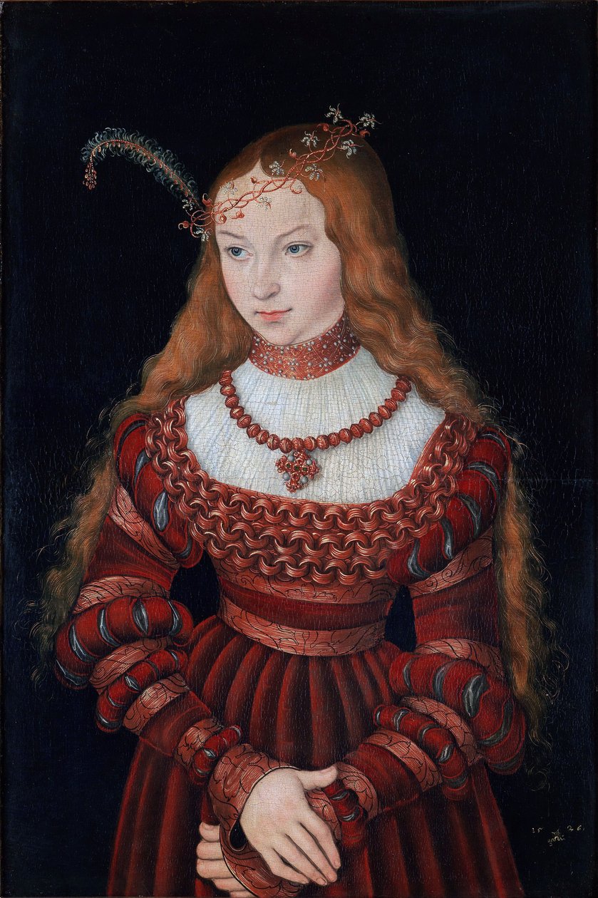 Portrét princezny Sibyly z Cleve od Lucas Cranach the Elder