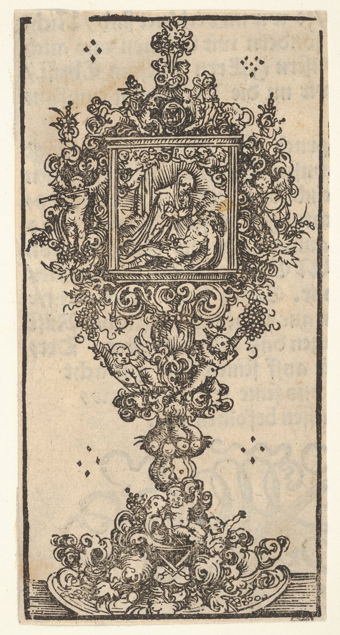 Relikviář s pietou, z Velké série wittenberských relikviářů, 1509. od Lucas Cranach the Elder