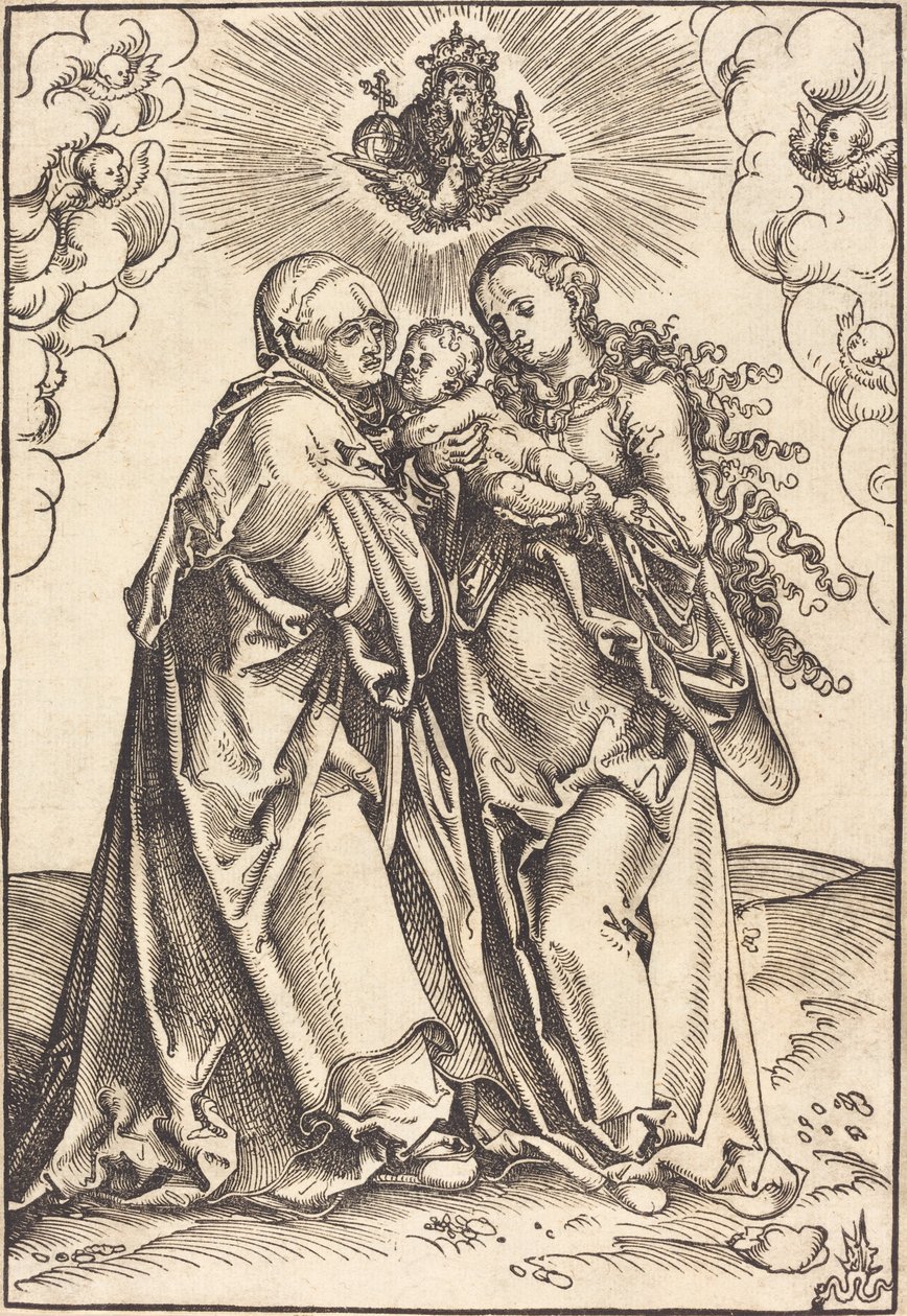 Svatá Anna a Panna s dítětem od Lucas Cranach the Elder