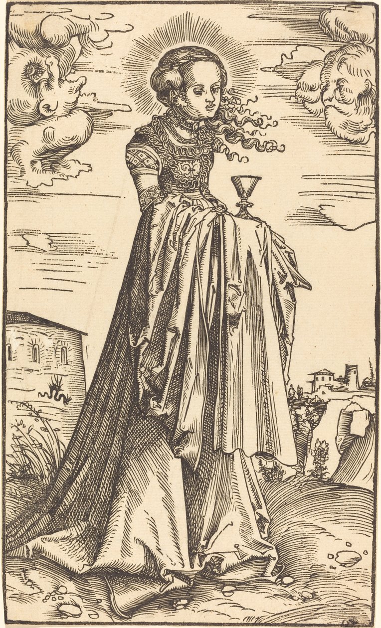 Svatá Barbora od Lucas Cranach the Elder