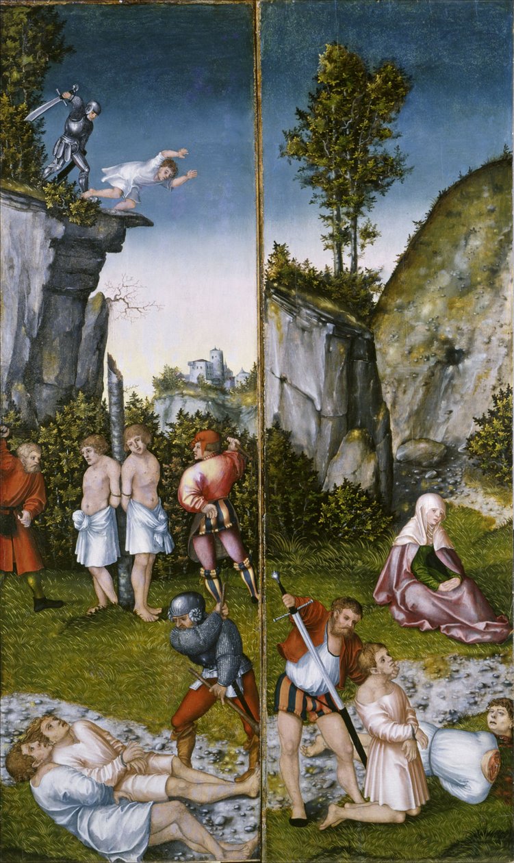 Svatá Felicitas při mučednické smrti svých sedmi synů od Lucas Cranach the Elder