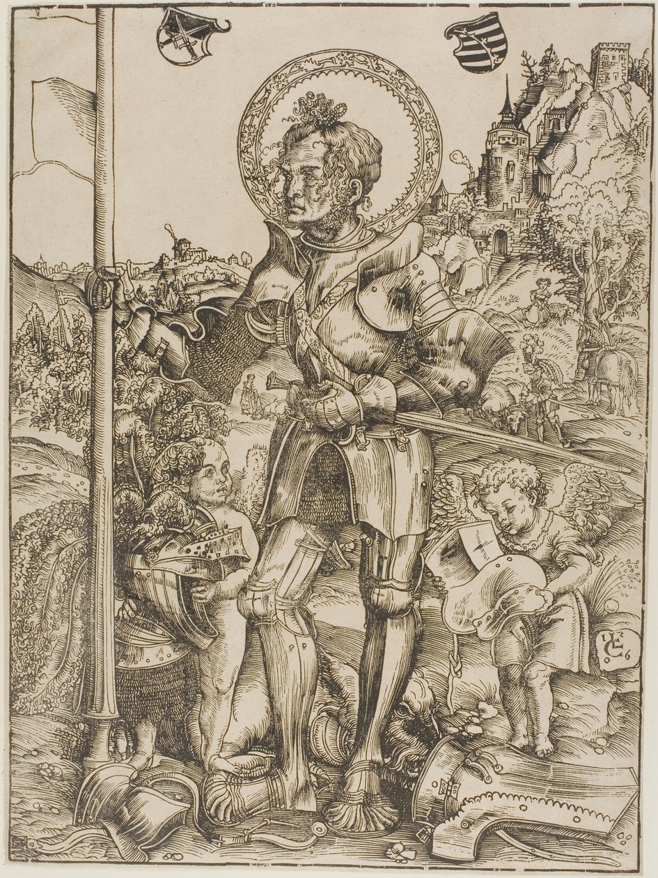 Stojící svatý Jiří od Lucas Cranach the Elder
