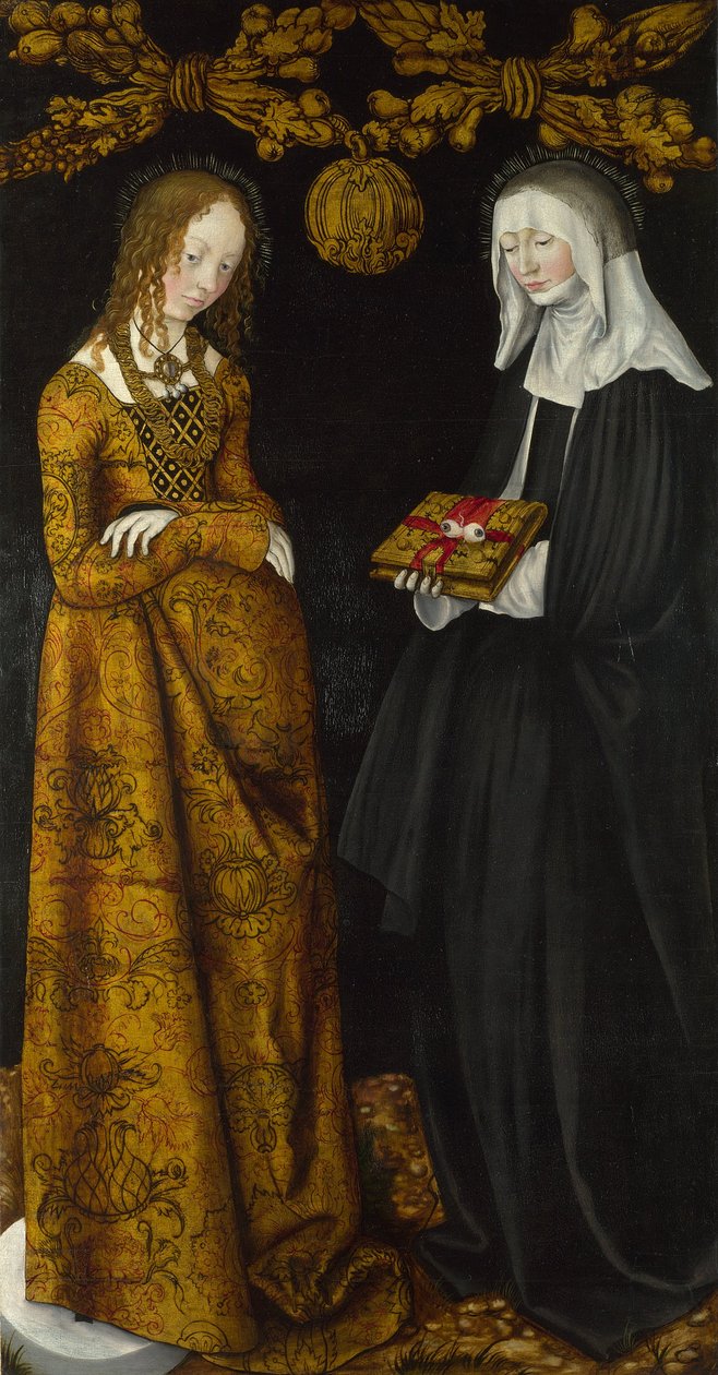 Svatí Christina a Ottilia, 1506 od Lucas Cranach the Elder