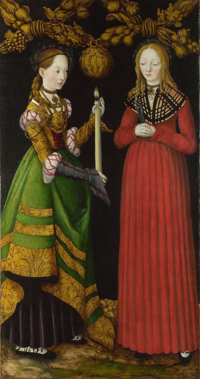 Svatí Genevieve a Apollonia, 1506 od Lucas Cranach the Elder