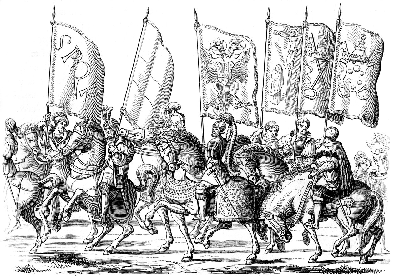 Standardy církve a říše, 1529-1530 1849. od Lucas Cranach the Elder