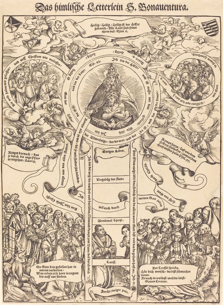 Nebeský žebřík svatého Bonaventury od Lucas Cranach the Elder