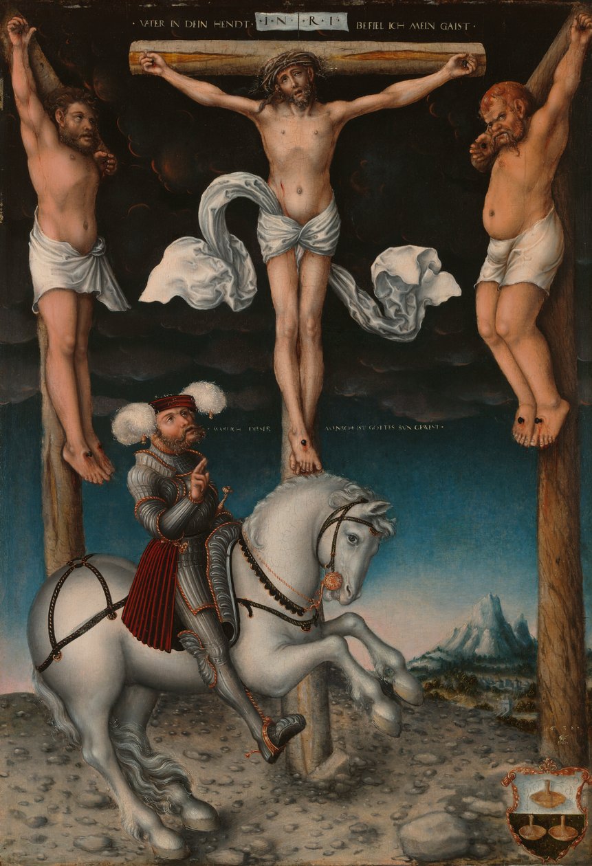 Ukřižování s obráceným setníkem od Lucas Cranach the Elder