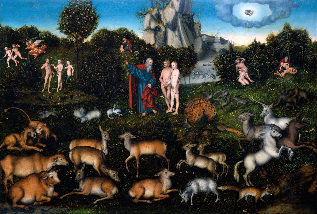 Rajská zahrada, 1530 od Lucas Cranach the Elder