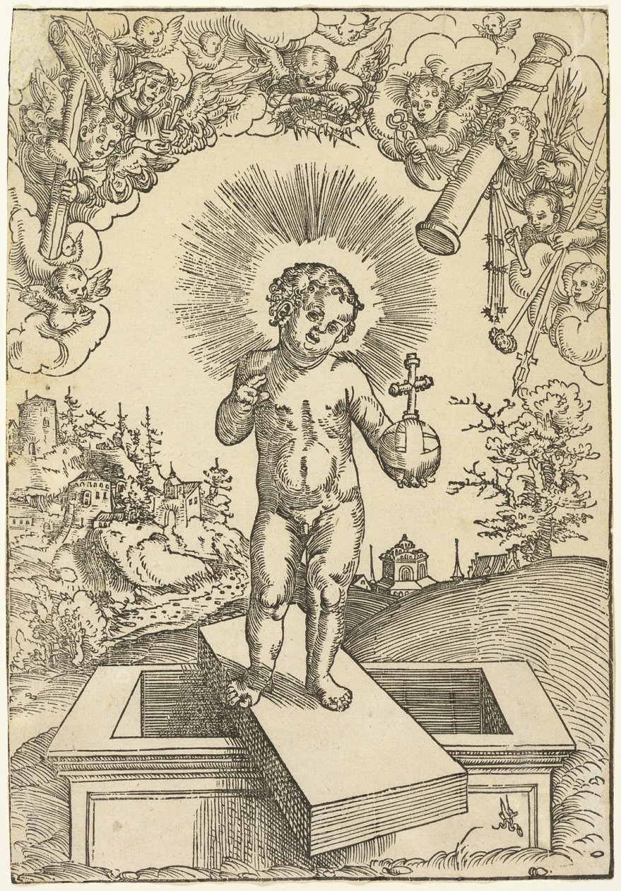 Dítě Kristus jako vykupitel od Lucas Cranach the Elder
