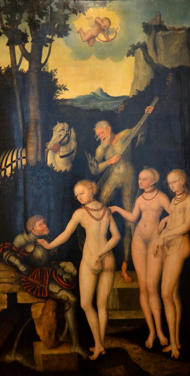 Pařížský soud (exemplum kurfiřta Joachima II.) od Lucas Cranach the Elder