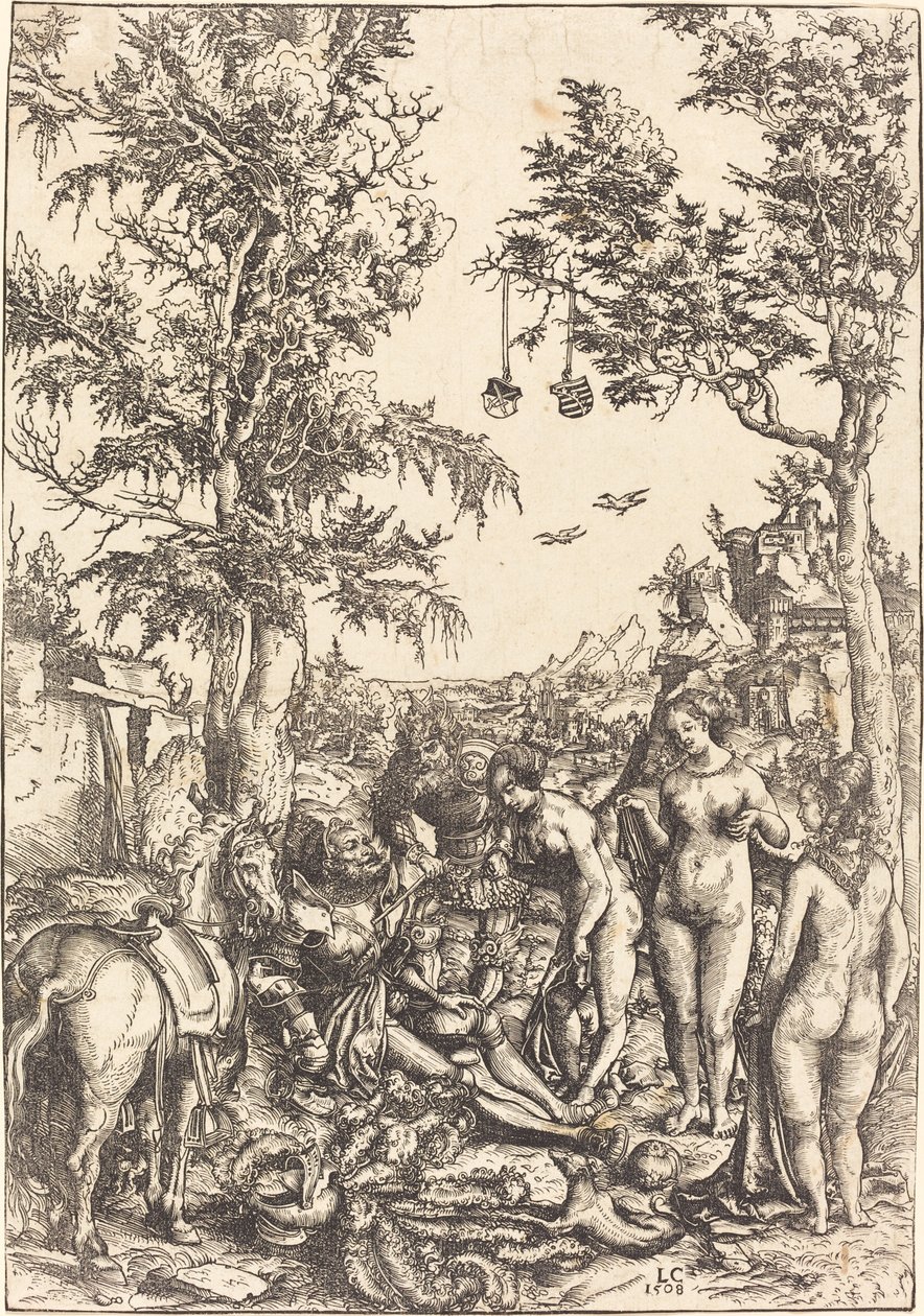 Soud z Paříže od Lucas Cranach the Elder