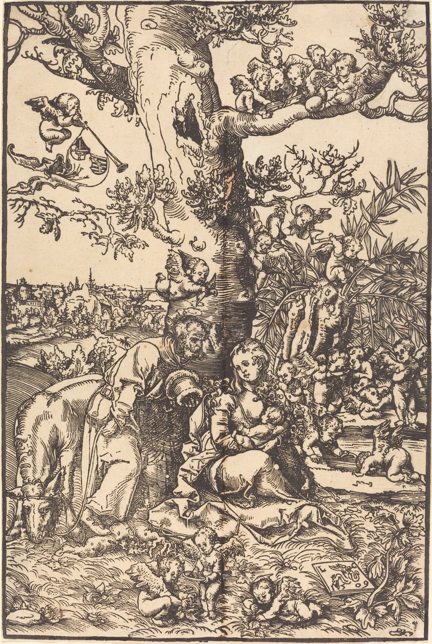 Zbytek na útěku do Egypta od Lucas Cranach the Elder
