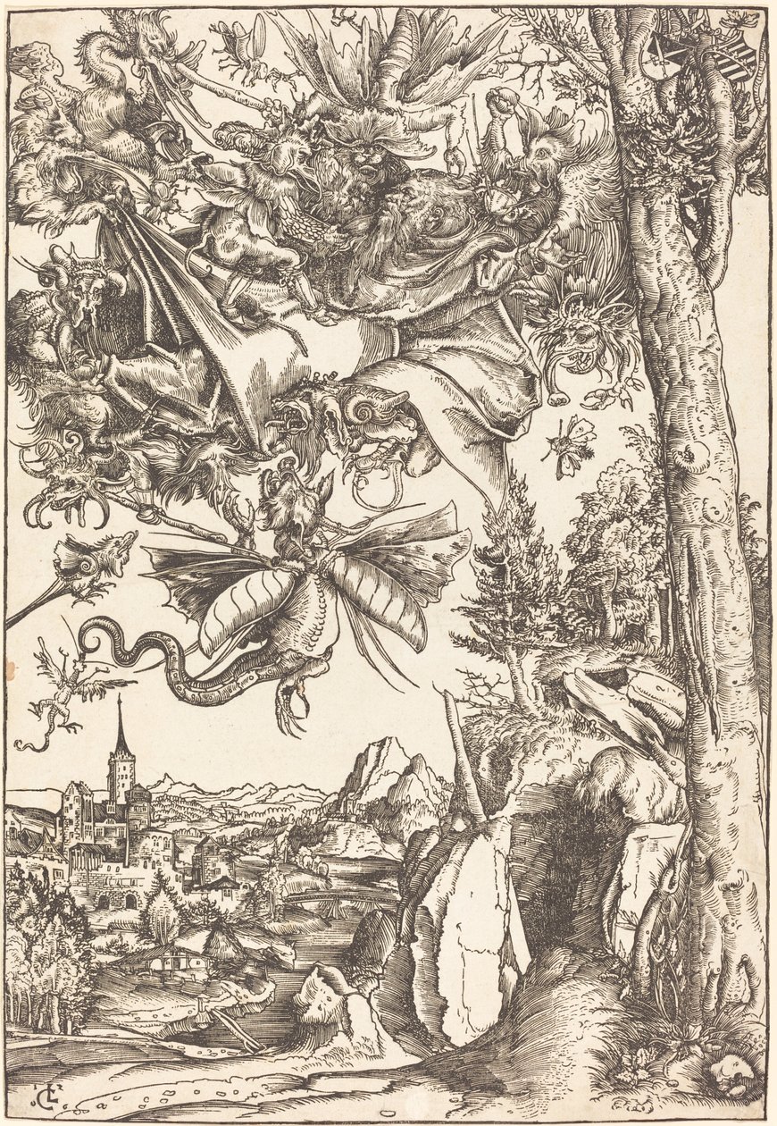 Pokušení svatého Antonína od Lucas Cranach the Elder