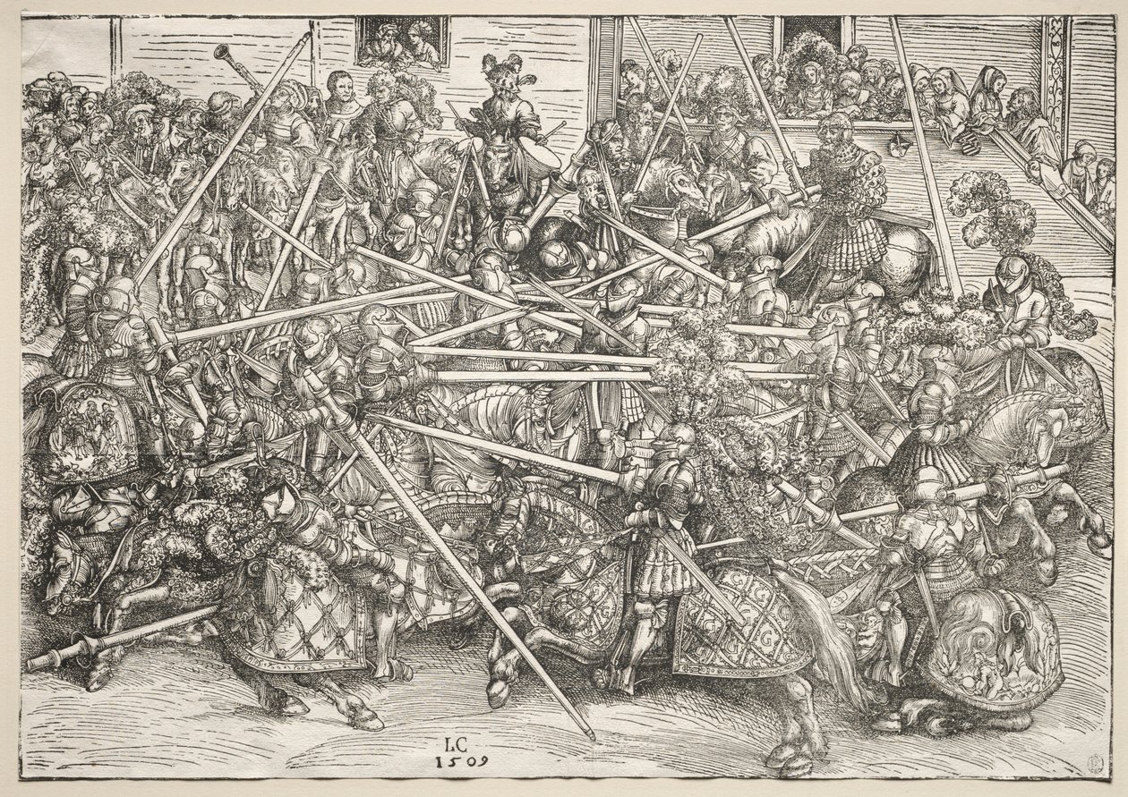Turnaj s kopími, 1509. od Lucas Cranach the Elder