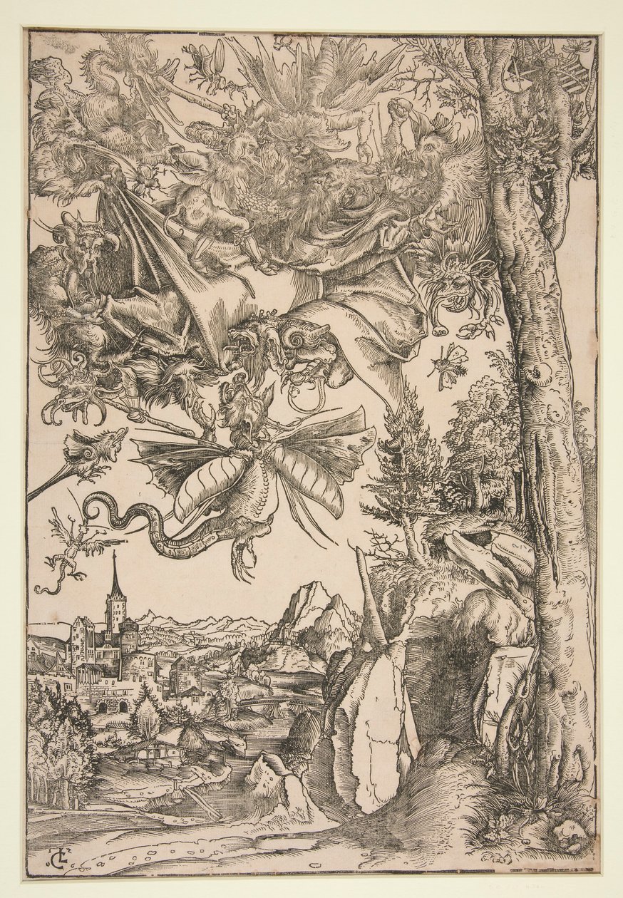 Soužení svatého Antonína od Lucas Cranach the Elder