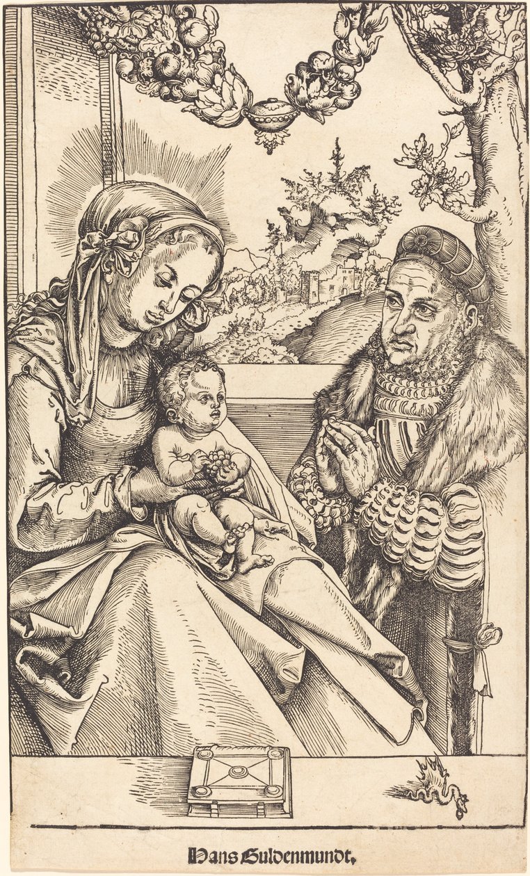 Panna a dítě zbožňované Frederikem Moudrým Saským od Lucas Cranach the Elder
