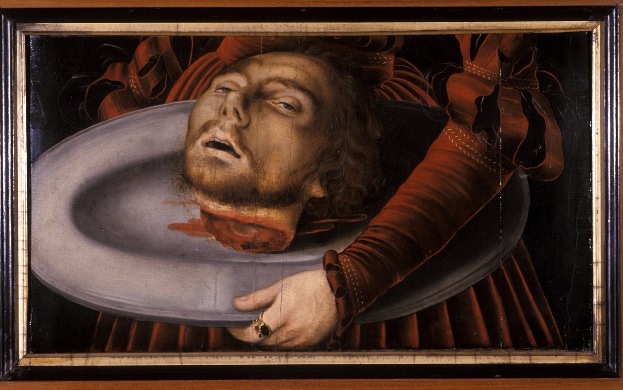 Hlava Jana Křtitele (olej na borovém dřevě) od Lucas Cranach the Elder