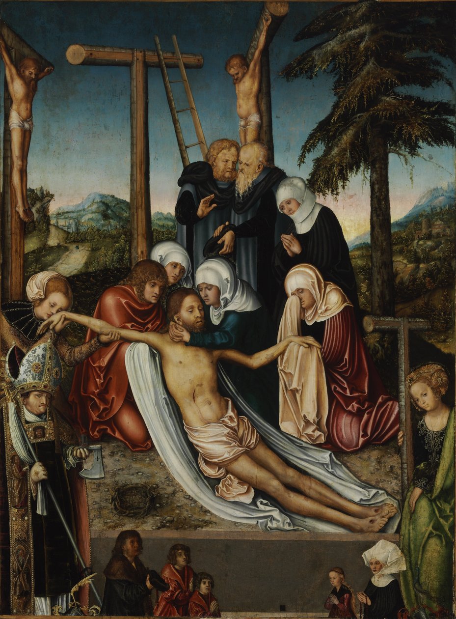 Nářek nad mrtvým Kristem od Lucas Cranach the Elder