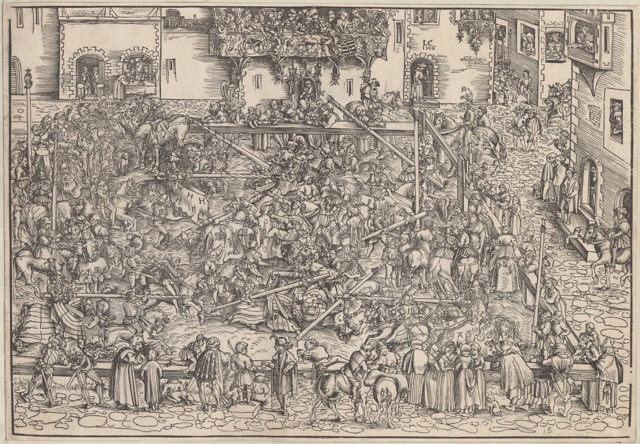 Turnaj, 1509 od Lucas Cranach the Elder