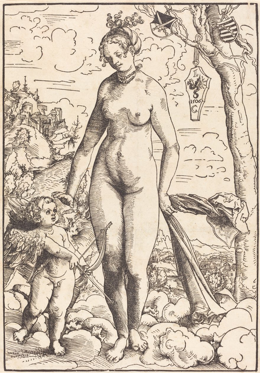 Venuše a Amor od Lucas Cranach the Elder