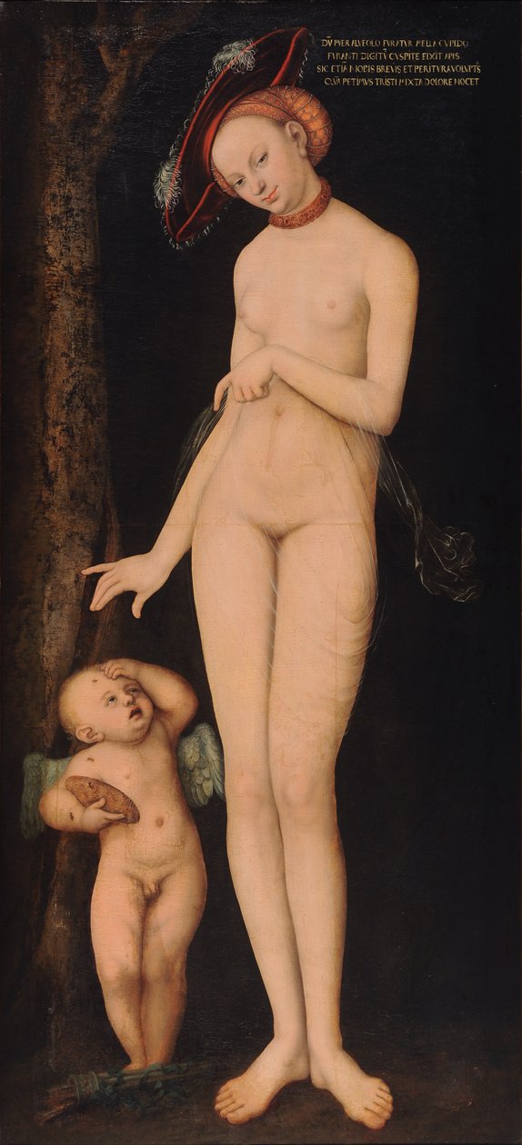 Venuše a Amor, zloděj medu od Lucas Cranach the Elder