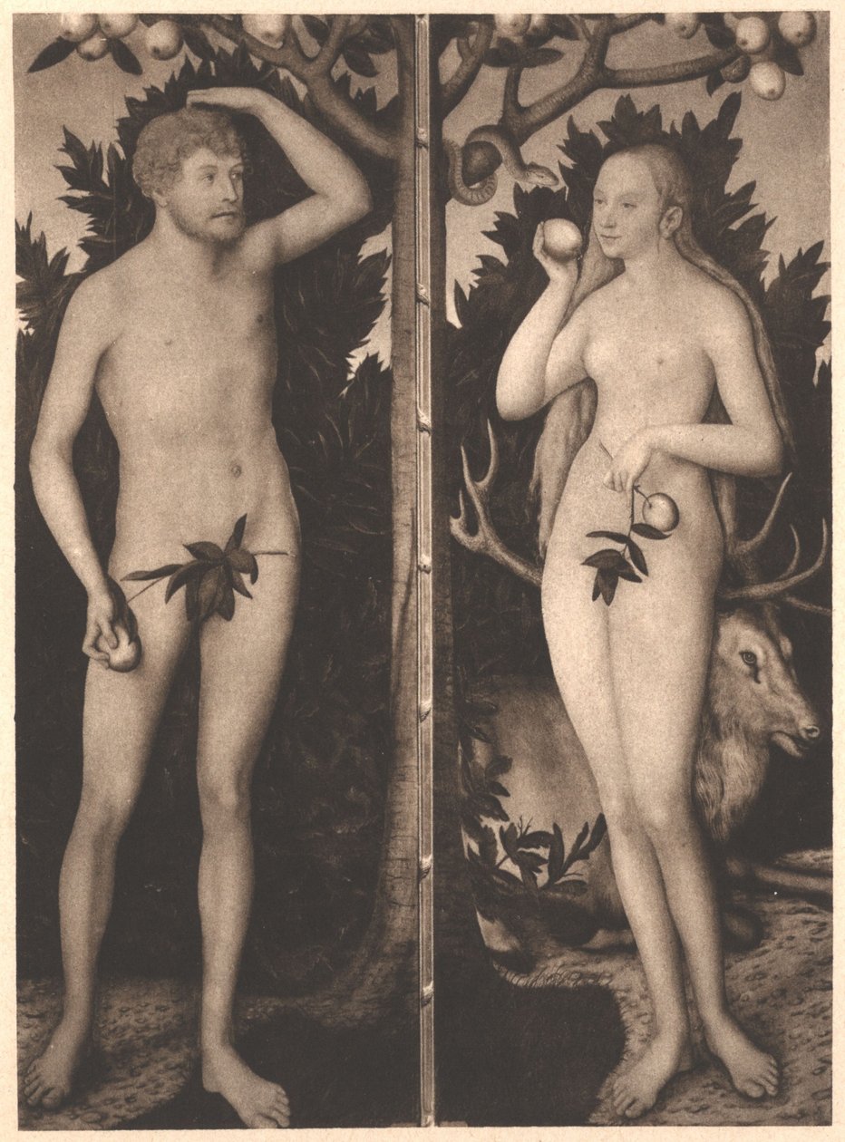 Adam a Eva od Lucas Cranach the Younger