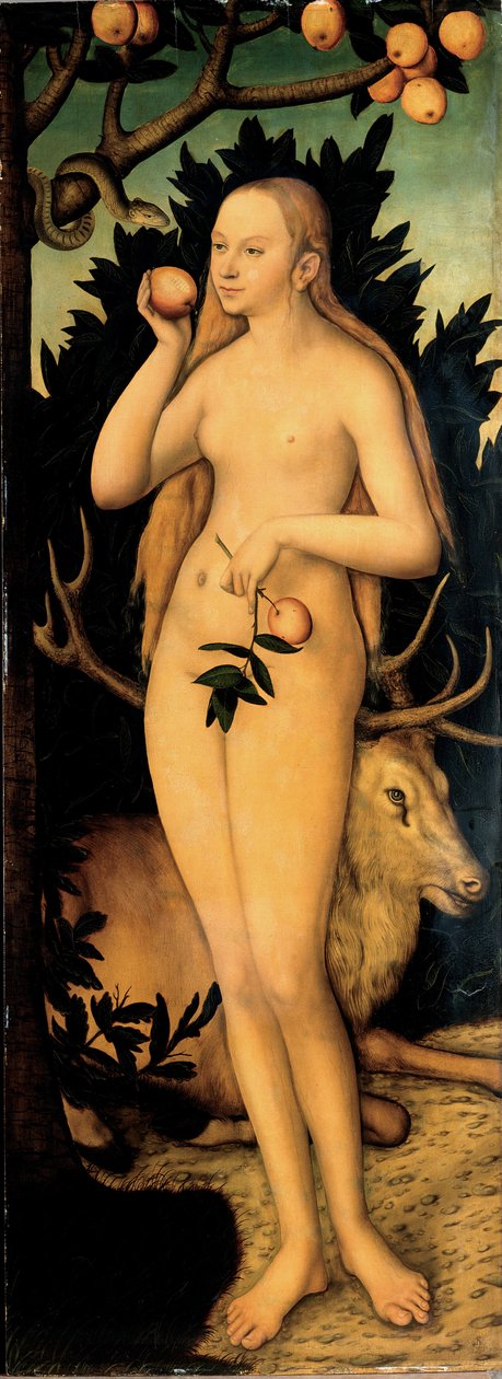 Adam a Eva od Lucas Cranach the Younger