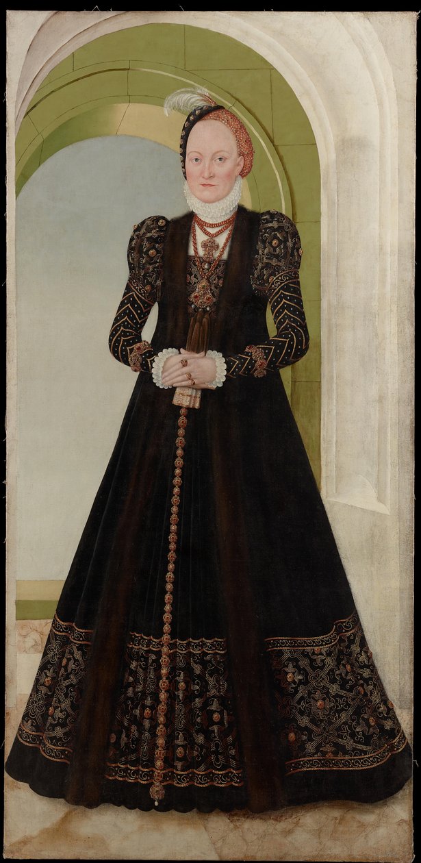 Anna Dánská, vévodkyně saská od Lucas Cranach the Younger