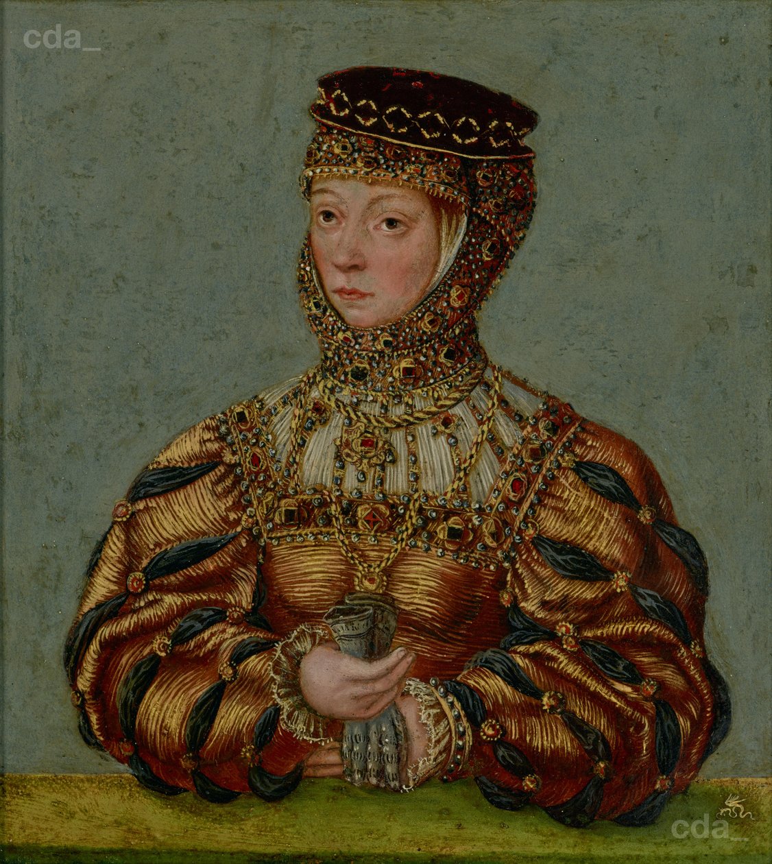 Barbara Radziwill od Lucas Cranach the Younger