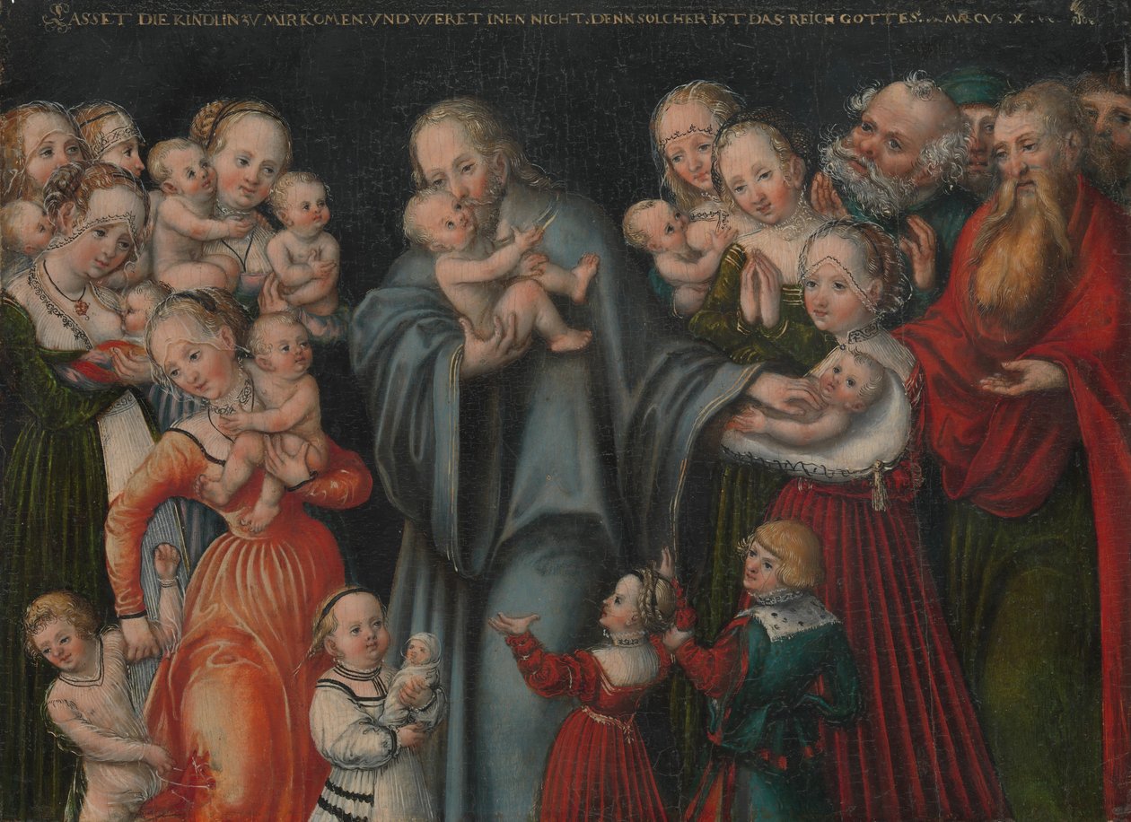 Kristus žehná dětem, ca. 1545-50. od Lucas Cranach the Younger