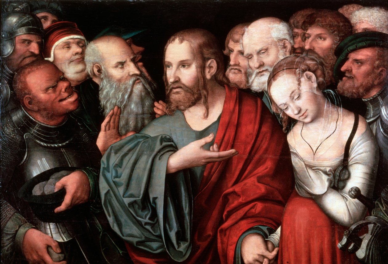 Kristus a žena přistižená v cizoložství, po roce 1532. od Lucas Cranach the Younger