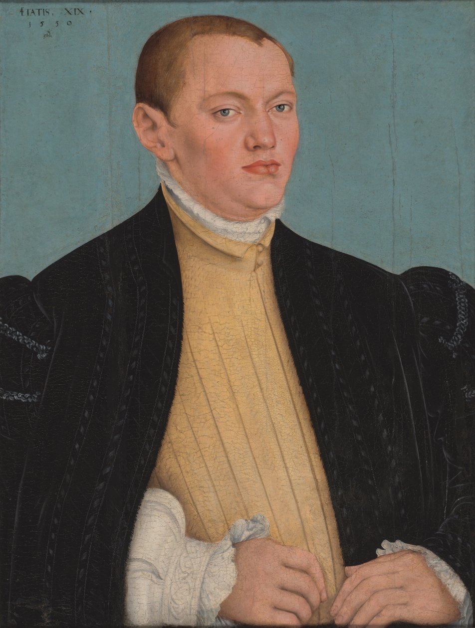 Německy: Bildnis eines jungen Mannes Portrét mladého muže od Lucas Cranach the Younger