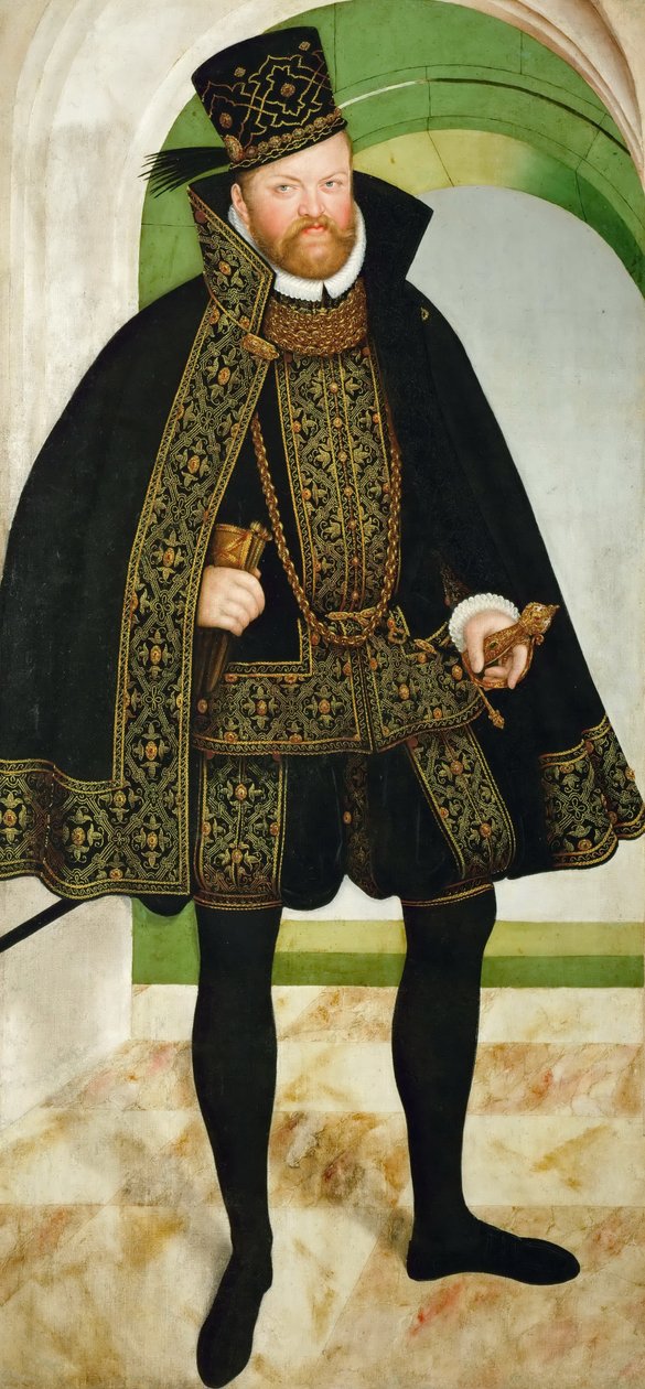 Německy: Kurfiřt August Saský (1526-1586) Augustus, kurfiřt saský (1526-1586) od Lucas Cranach the Younger
