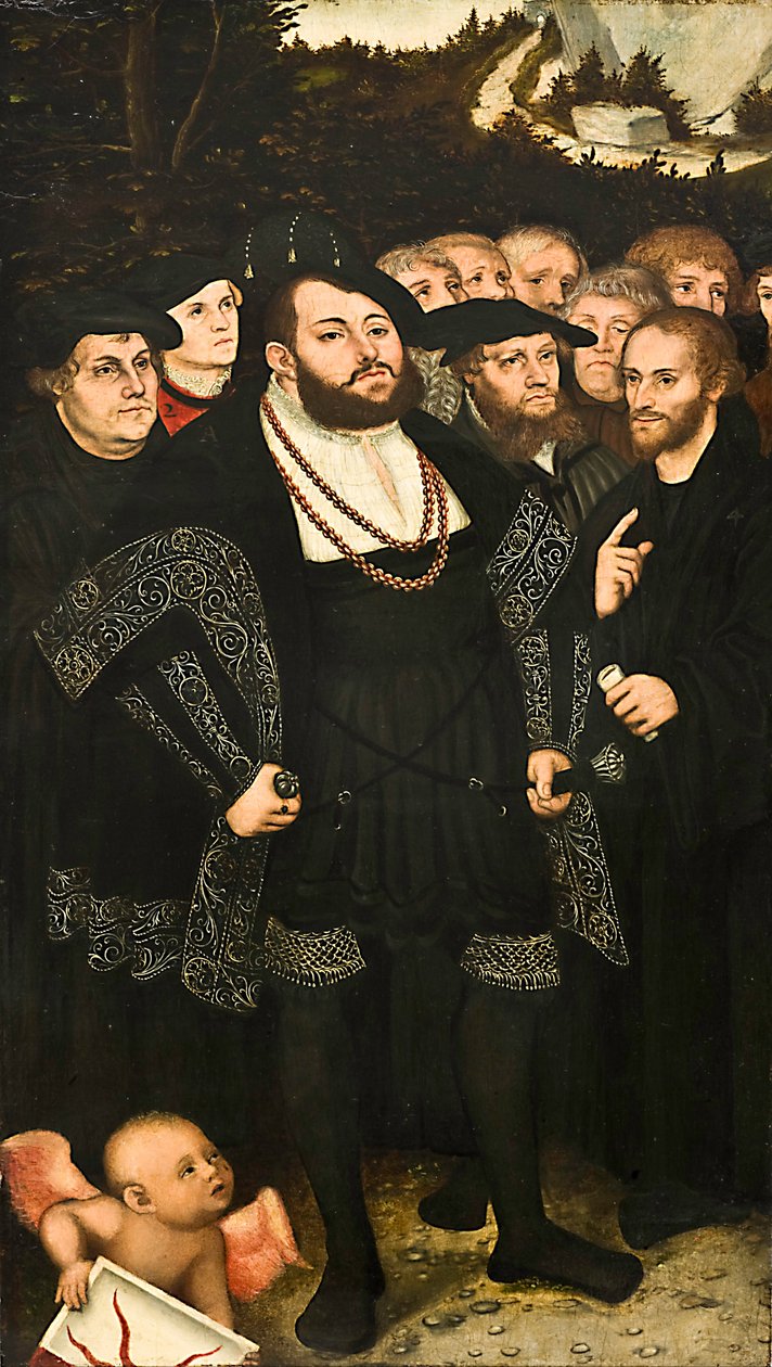 Martin Luther a wittenberští reformátoři od Lucas Cranach the Younger
