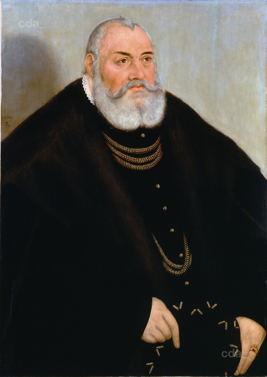Portrét Jiřího Pobožného z Brandenburgu-Ansbachu od Lucas Cranach the Younger