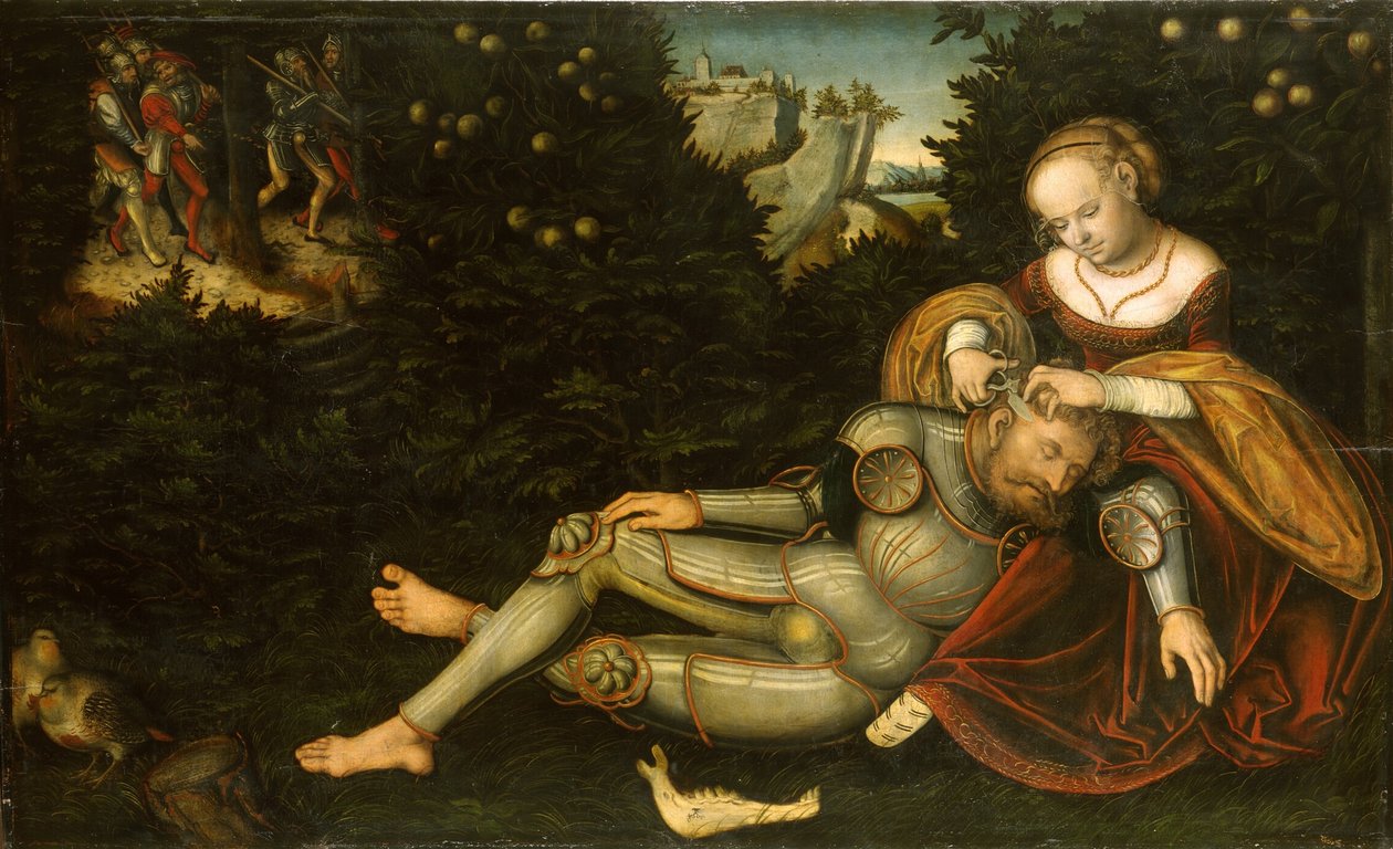 Samson a Dalila od Lucas Cranach the Younger