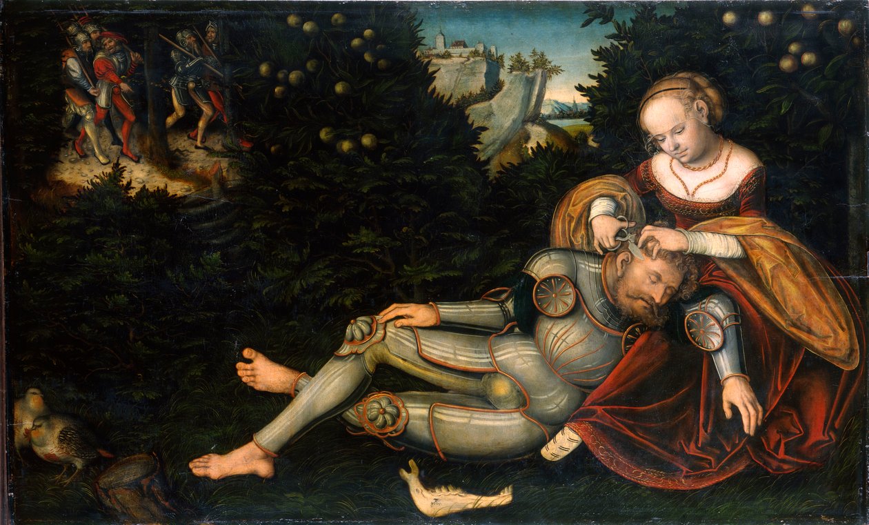 Samson a Delilah od Lucas Cranach the Younger