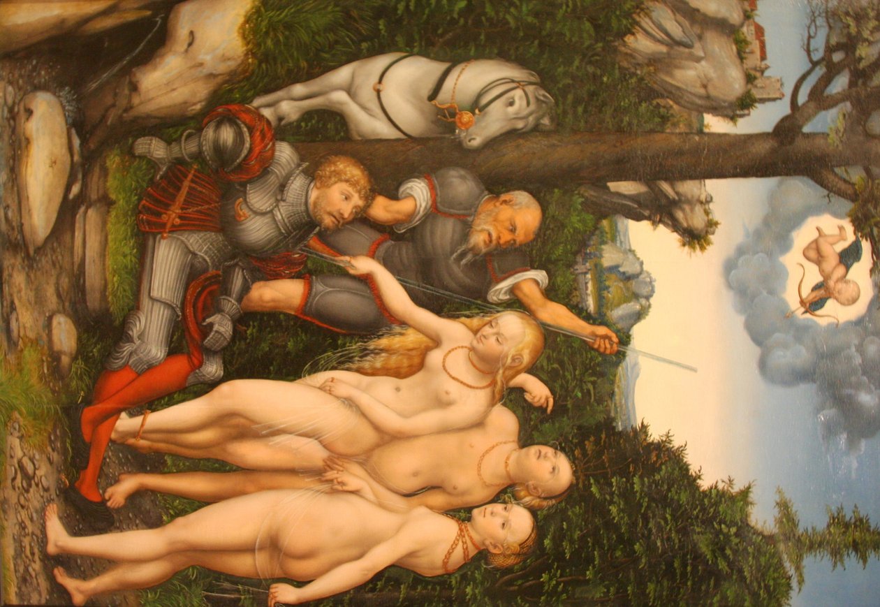 Pařížský soud od Lucas Cranach the Younger