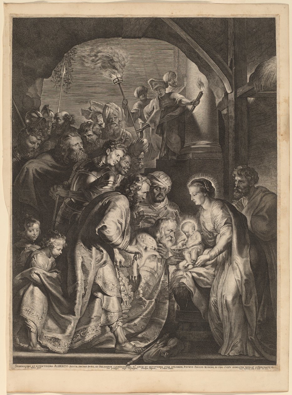 Klanění tří králů od Lucas Emil Vorsterman, after Sir Peter Paul Rubens