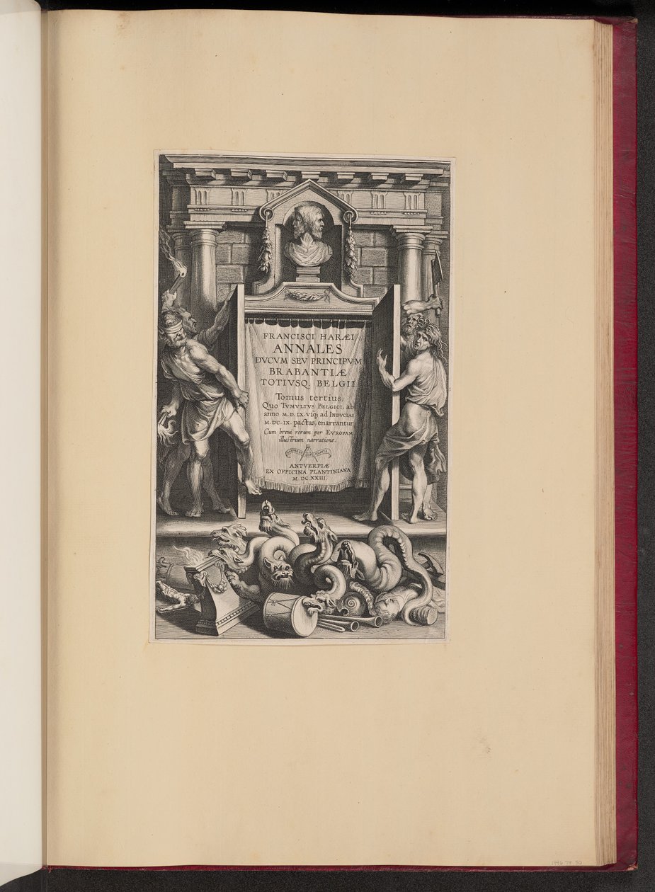 Titulní strana Franciscus van Haer, Annales Dukes nebo princi z Brabantiae, III od Lucas Emil Vorsterman after Sir Peter Paul Rubens