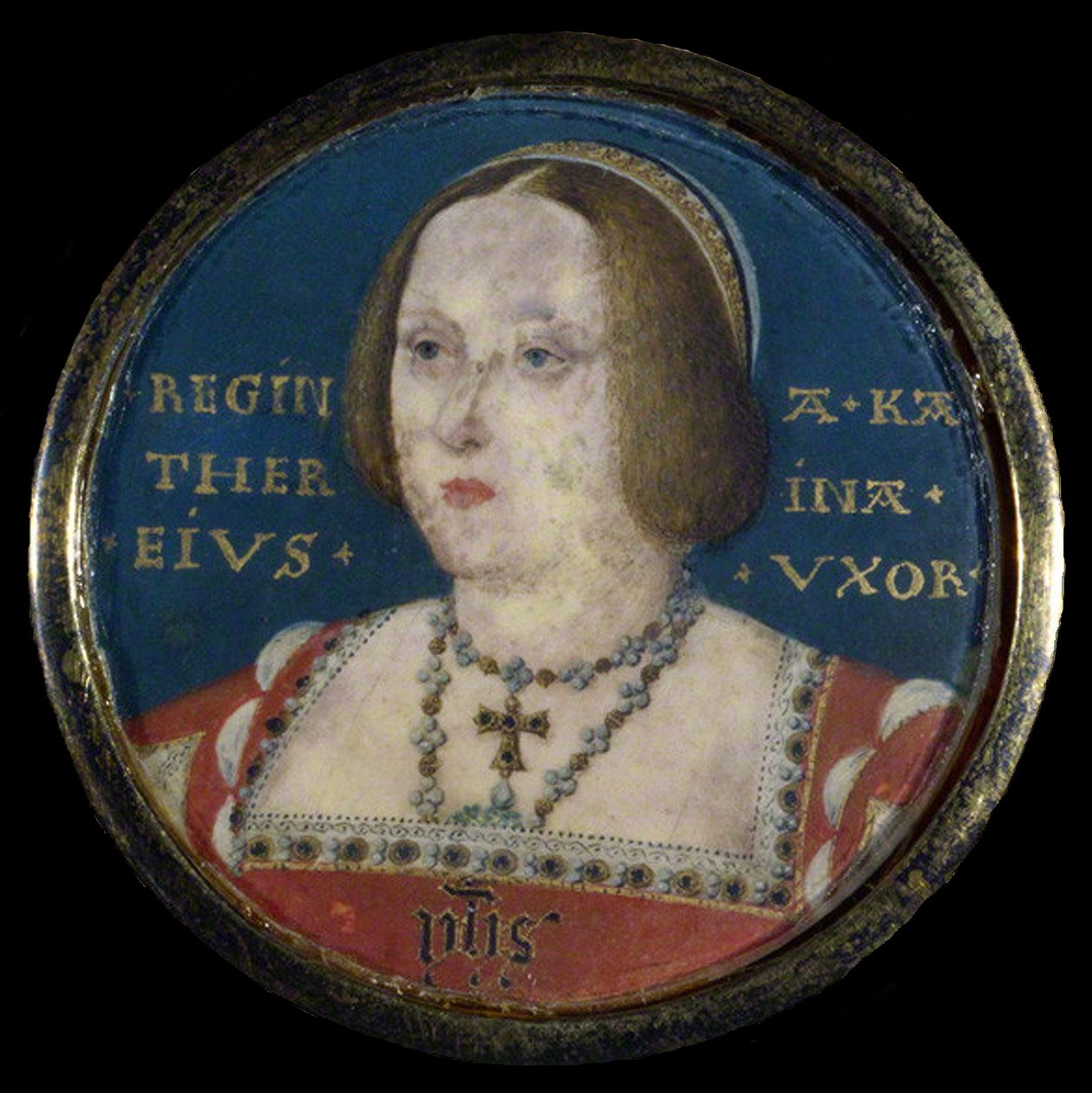 Portrét královny Kateřiny Aragonské 1485-1536, c. 1525 od Lucas Horenbout or Hornebault