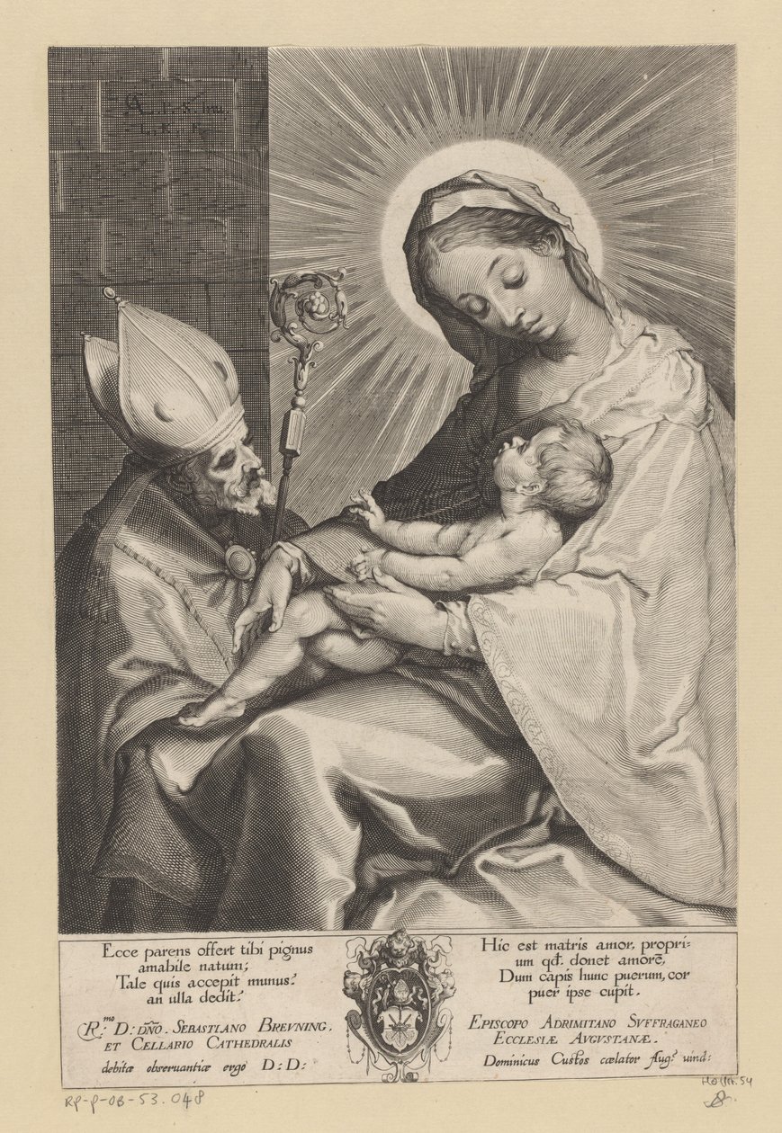 Marie a dítě zbožňované biskupem od Lucas Kilian