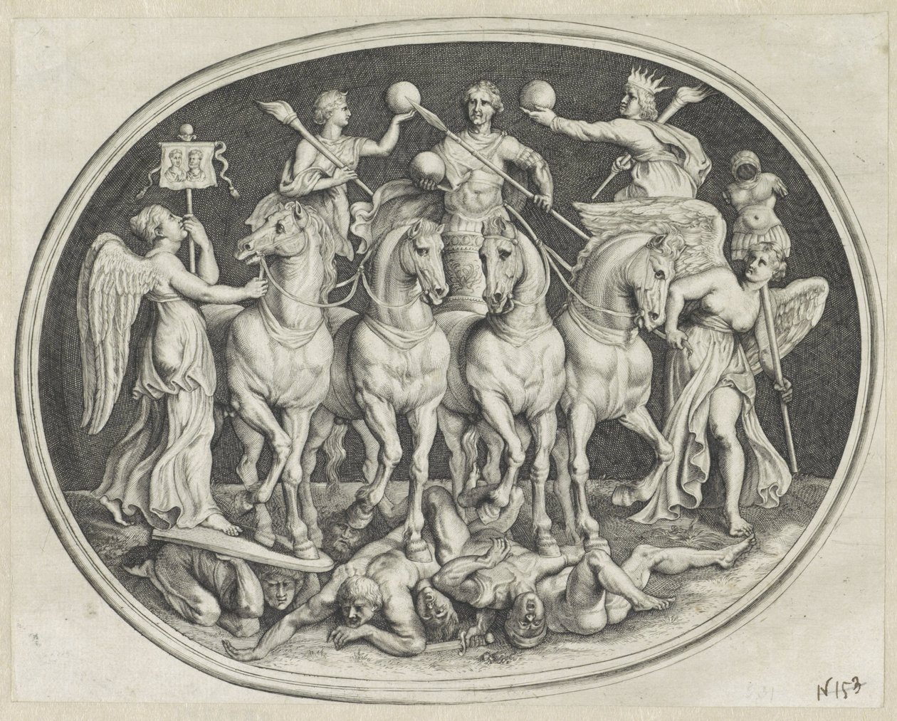 Allegorische triumf van keizer Licinius Různé figurky Agati Antique (název série) od Lucas Vorsterman (I)