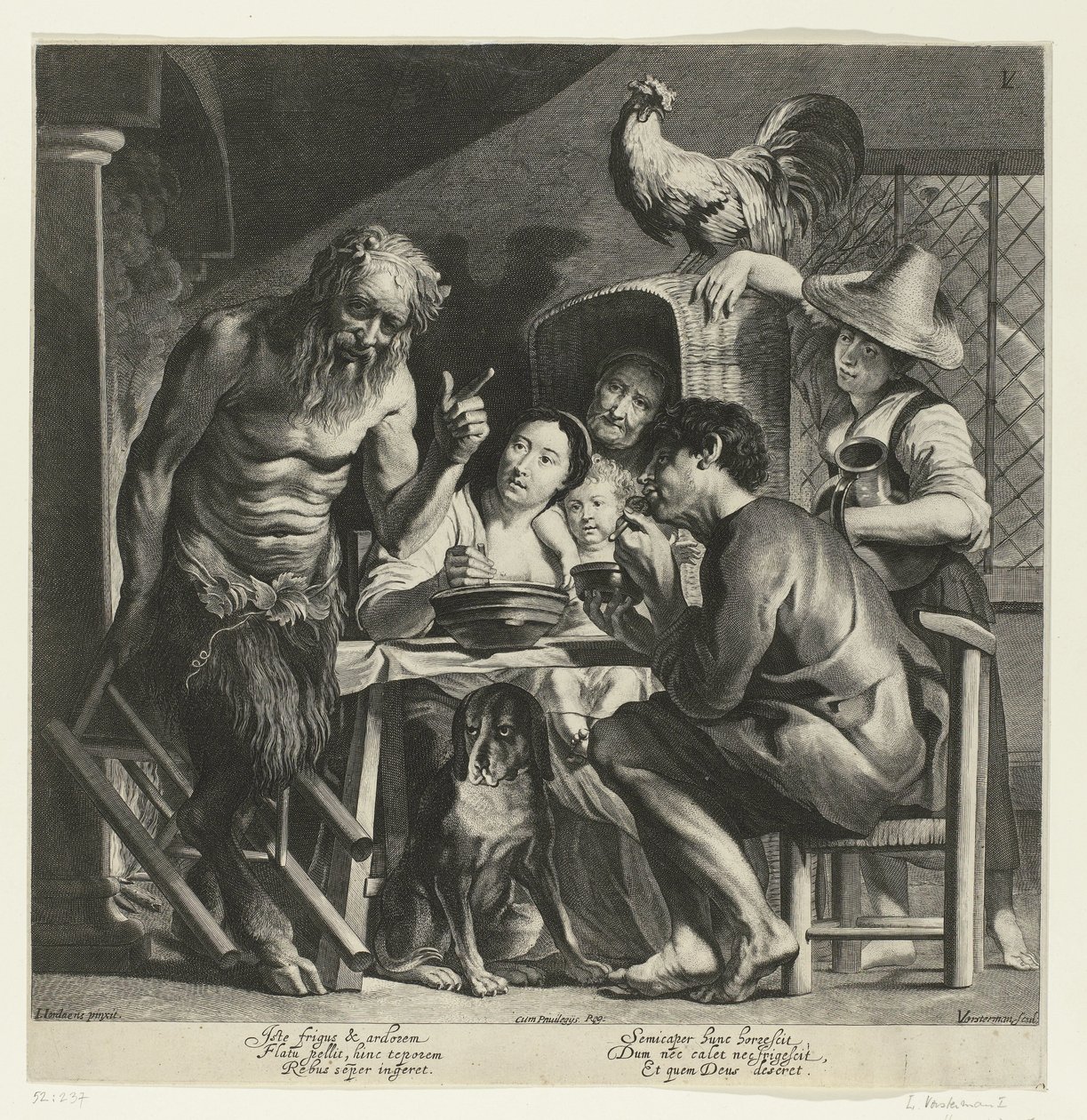 Satyr a rolník od Lucas Vorsterman (I)