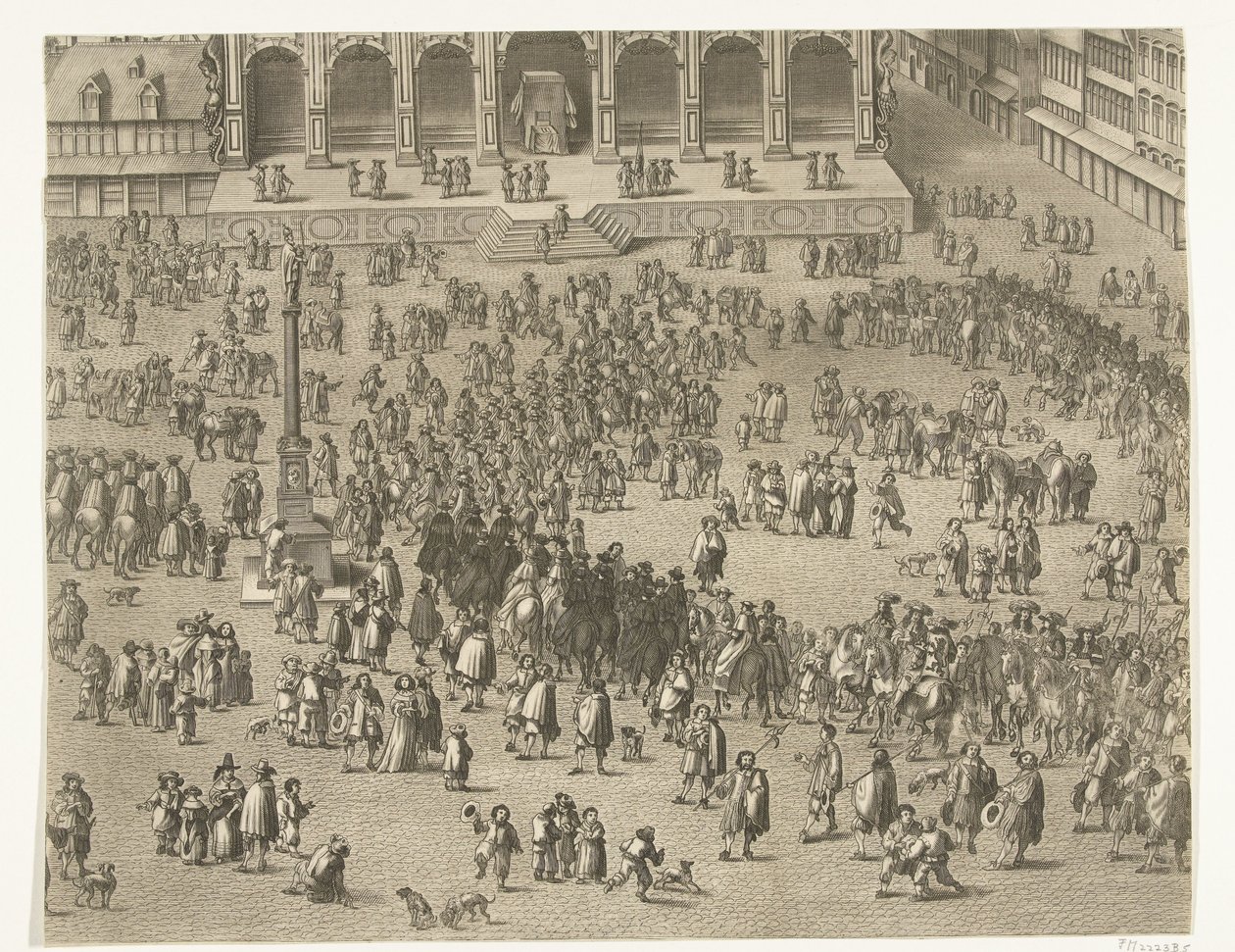 Provolání Karla II Španělského v Gentu jako hraběte z Flander (list 5), 1666 od Lucas Vorsterman (II)