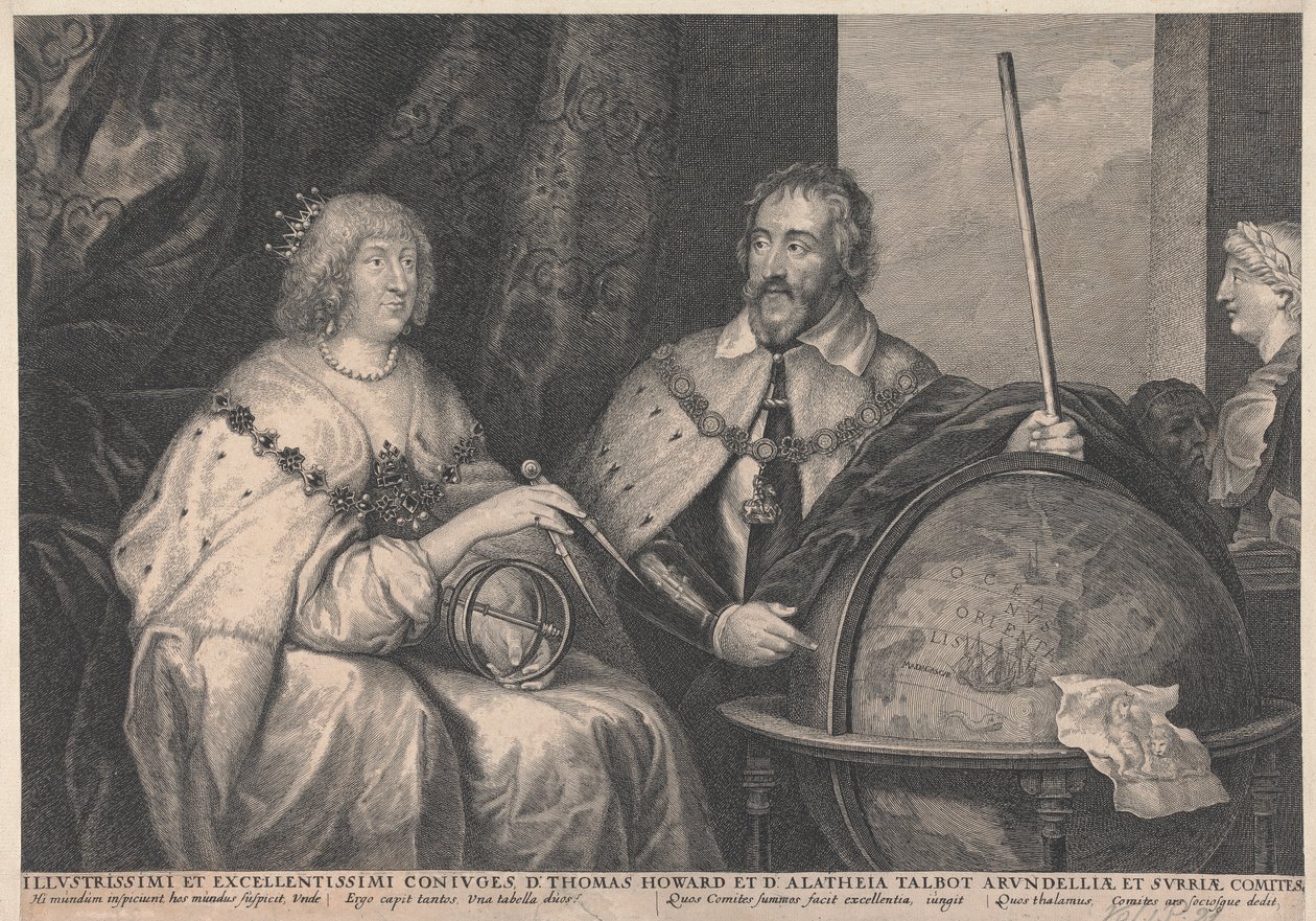Thomas Howard, 21. hrabě z Arundel a Alethea Howard (rozená Talbot), 13. baronka Furnival, hraběnka z Arundel od Lucas Vorsterman